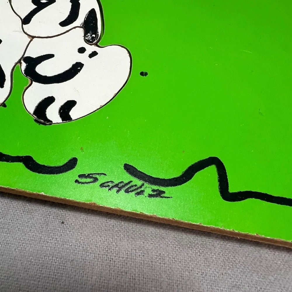 Vintage Playskool Snoopy Hug A Beagle 539-2 Wood Tray Puzzle Peanuts Schulz 1965